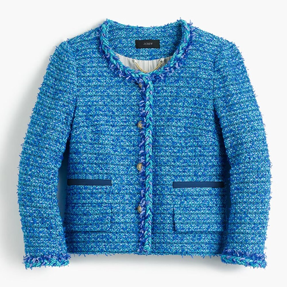 J. Crew Blue Tweed Jacket